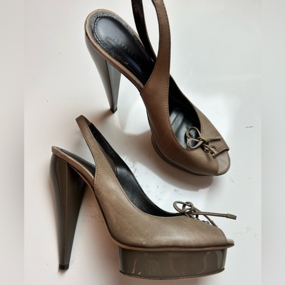 Burberry leather slingback high heel‎ sandals